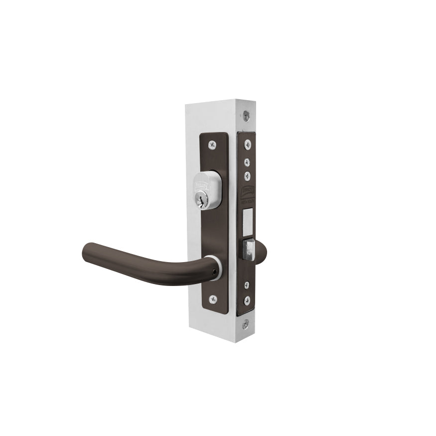Cerradura para puerta de aluminio color café Lock