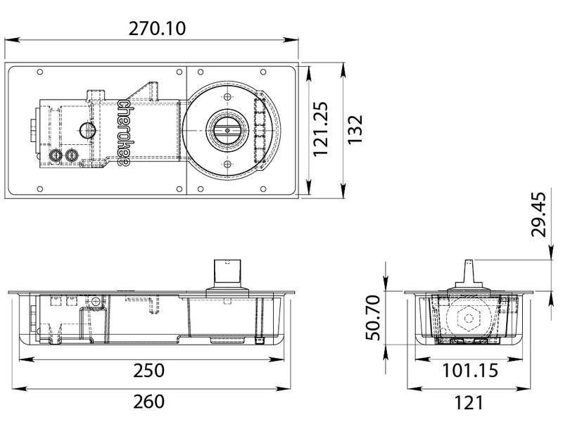 BISAGRAHIDRULICA DE PISO RYOBI  (80KG)