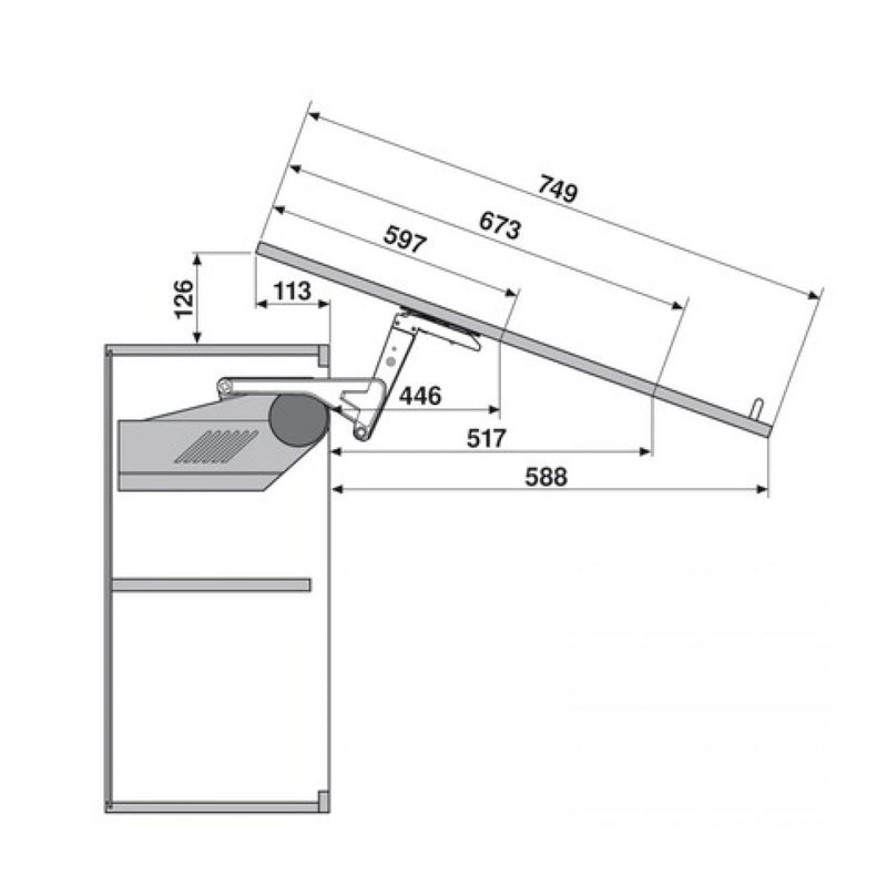 BRAZO ELEVABLE MODELO AVENTOS HL