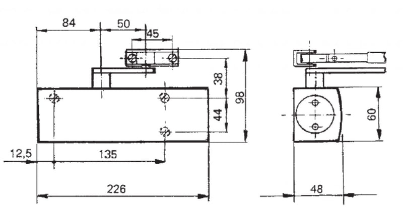 Cierrapuertas GEZE TS2000 V sin brazo