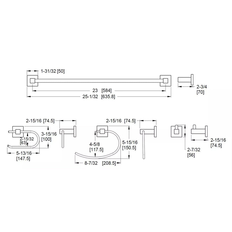 KIT DE ACCESORIO PARA BAÑO Pfirst Series Lainz