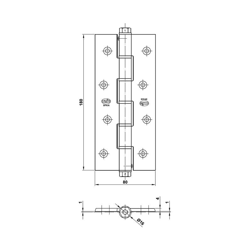 BISAGRA DE SIMPLE ACCIÓN MOEDLO 3034