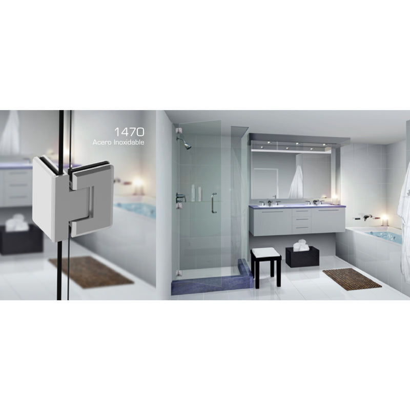 Bisagra vidrio a vidrio para cancel de baño