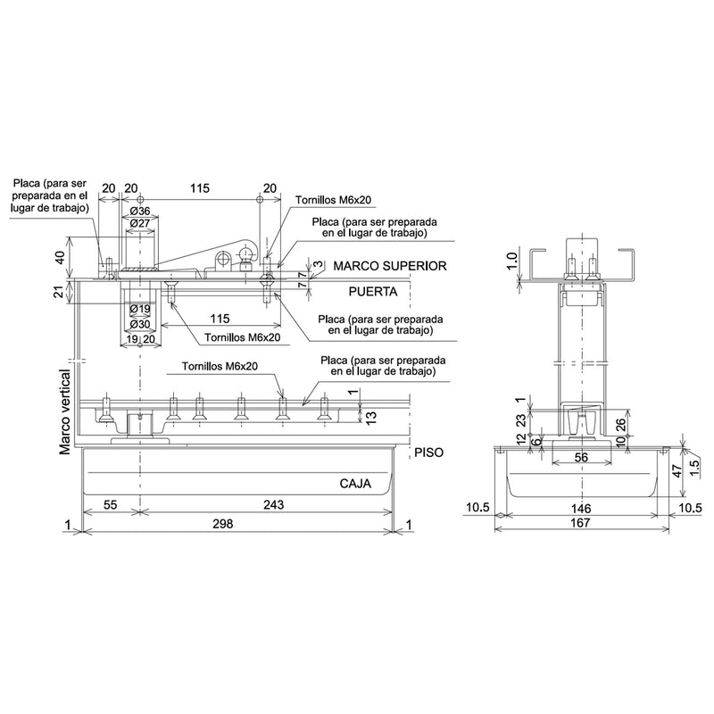 BISAGRA RYOBI MODELO S205K