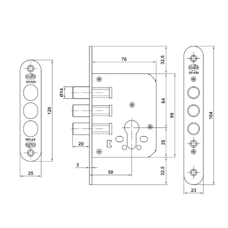 CERRADURA Amig modelo 103