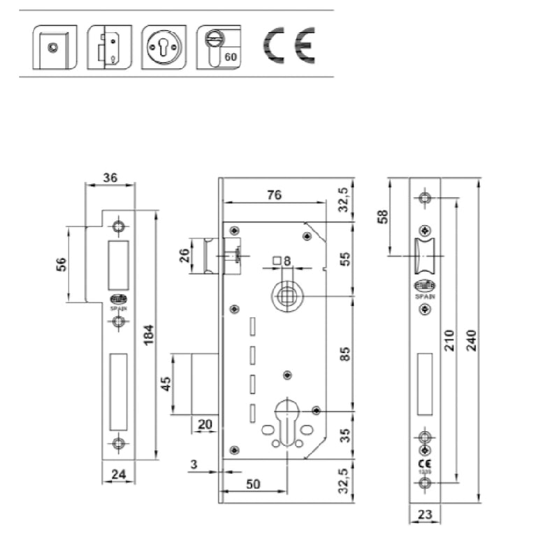 CERRADURA modelo 340