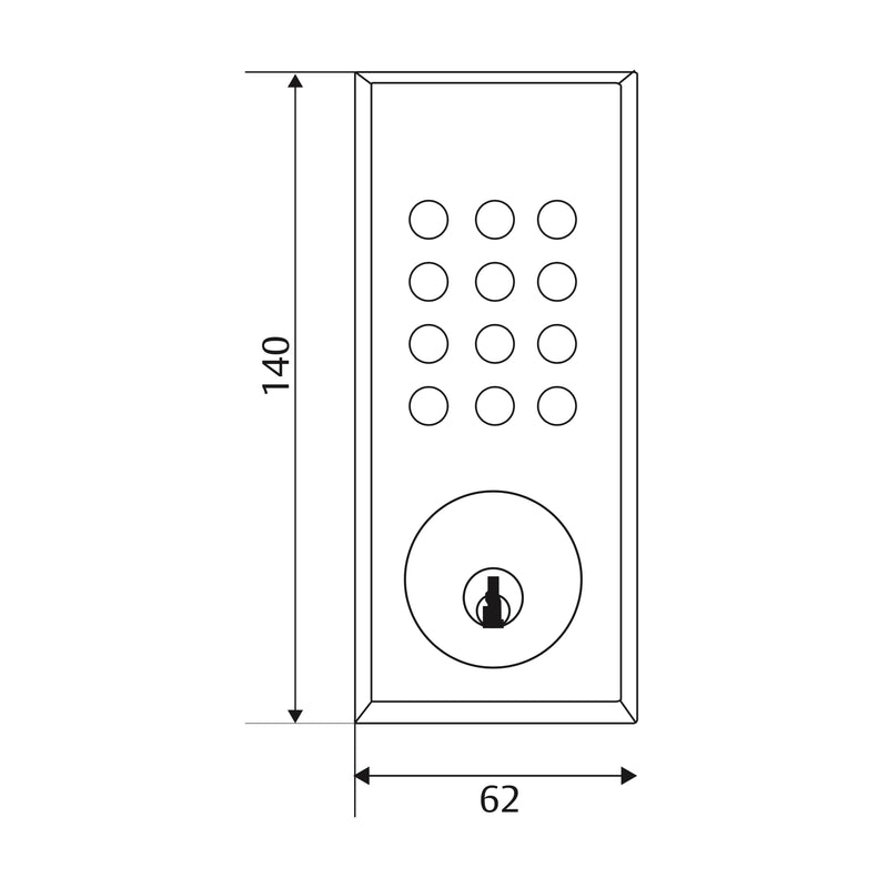 Cerrojo E Button YDD 114 NS