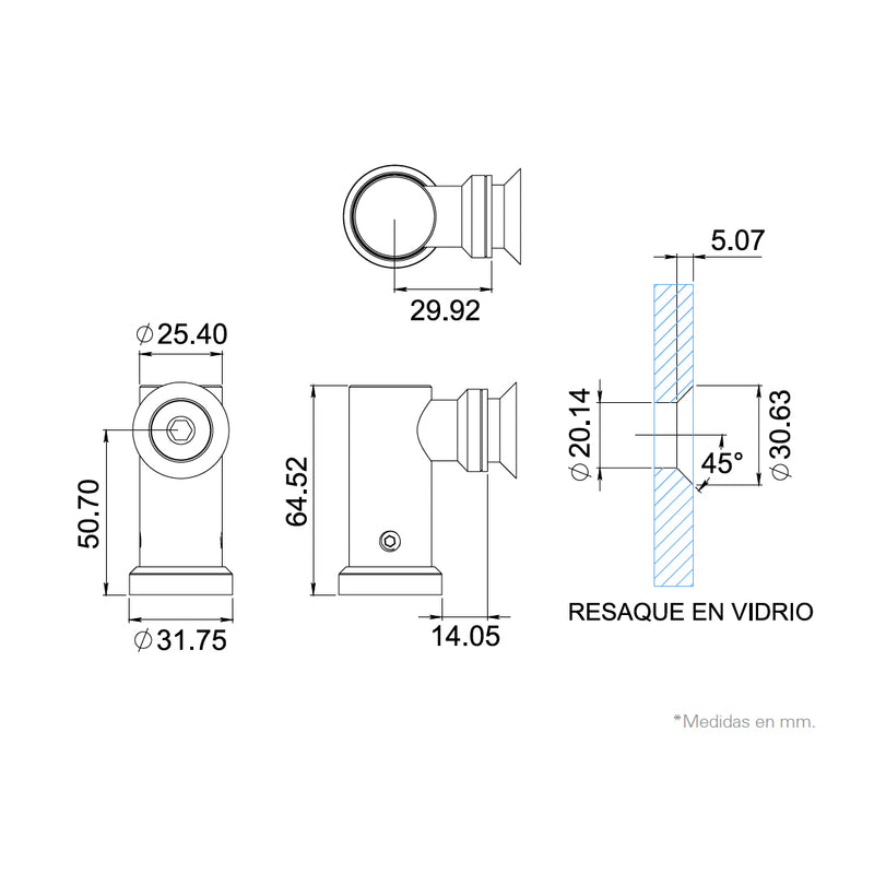 CONECTOR DE PIPETA MORELOS PARA VIDRIO