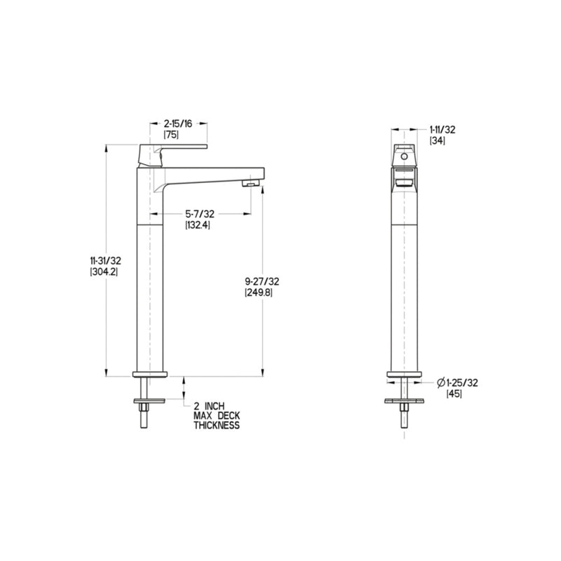 GRIFO MONOMANDO PARA PLATO DE BAÑO Pfirst Series Lainz