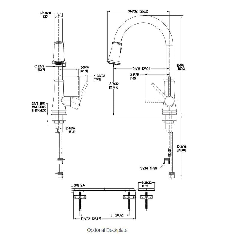 GRIFO MONOMANDO Pull-Down para Cocina Pfirst Series