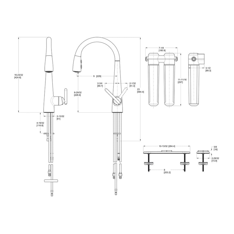 GRIFO MONOMANDO Pull-Down para Cocina Lita