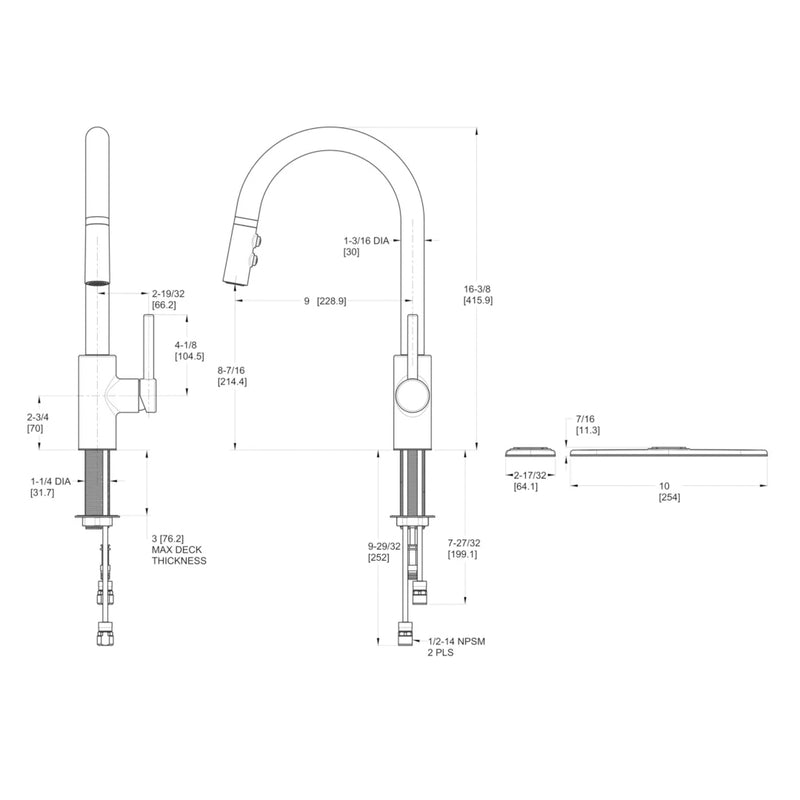 GRIFO MONOMANDO Pull-Down para cocina Stellen