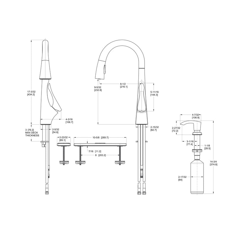 GRIFO MONOMANDO Pull-Down para Cocina Venturi