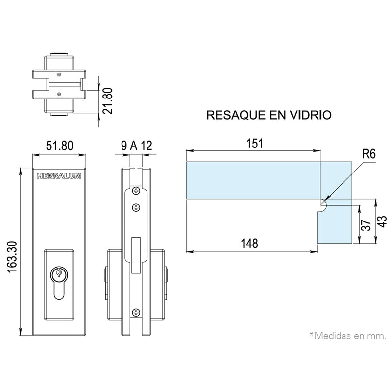 Chapa 1009 para cristal