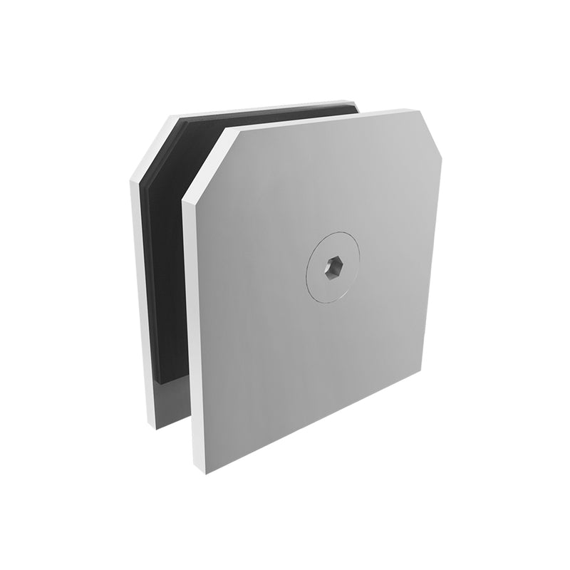 Conector de fijación central para vidrio templado