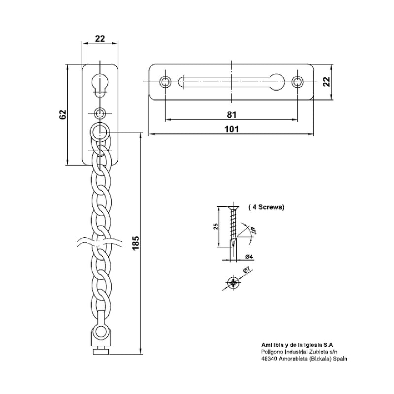 CADENA DE SEGURIDAD Amig modelo 1