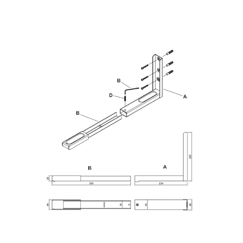 SOPORTE MICROONDAS 500